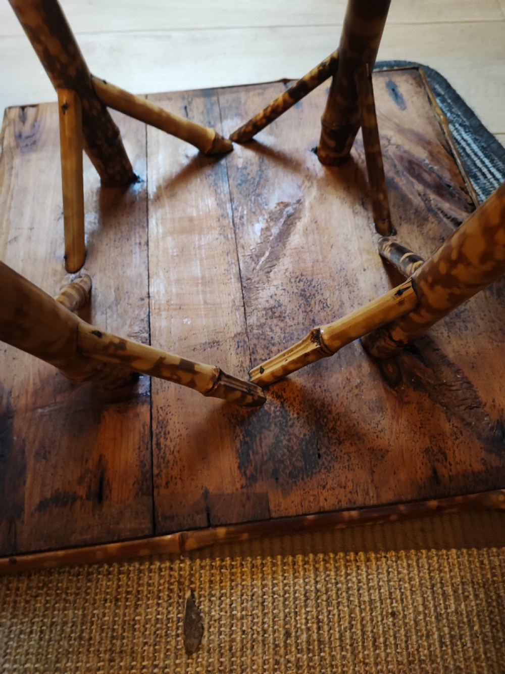 Victorian bamboo and rattan occasional table in the liberty style. View VIII
