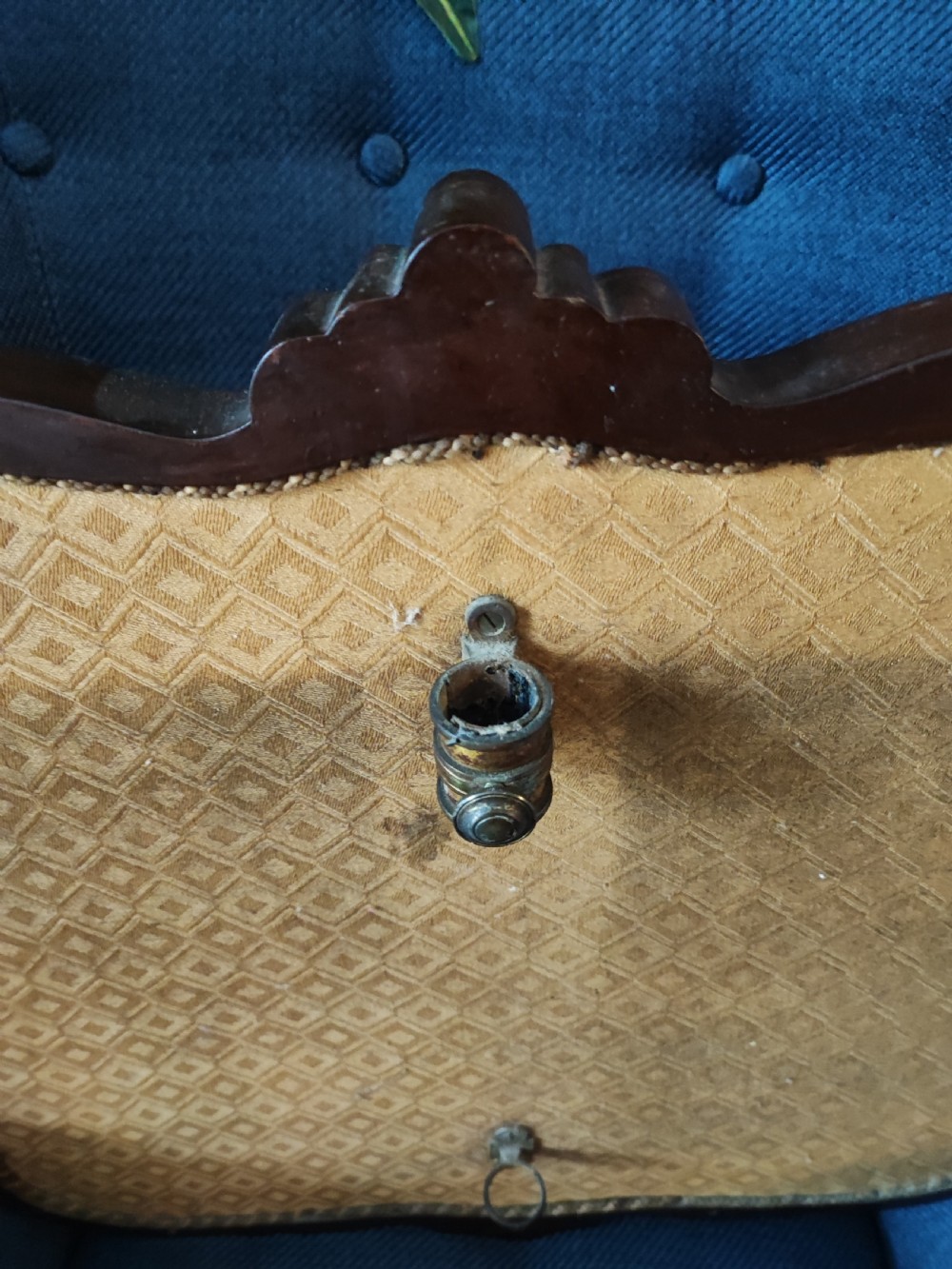 A Victorian Berlin woolwork featuring the royal military coat of arms.  View V