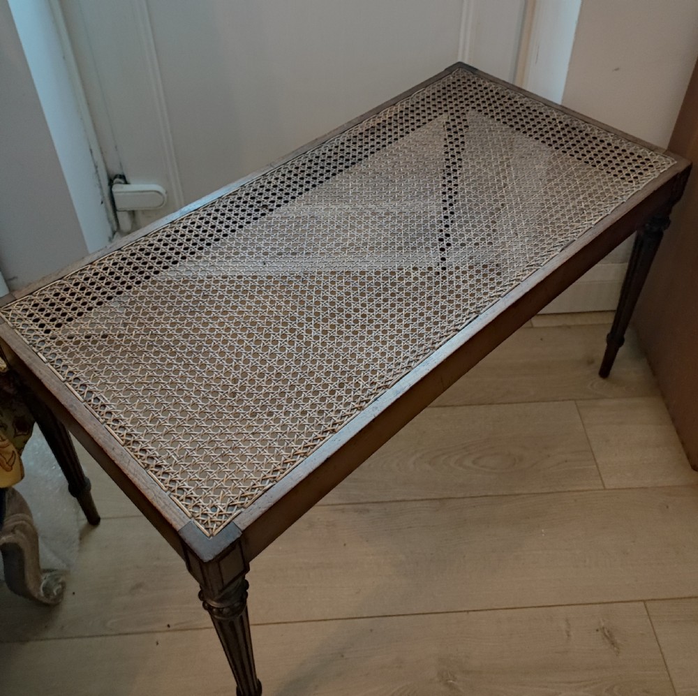 A fine mahogany and Berger window seat or coffee table. View IV