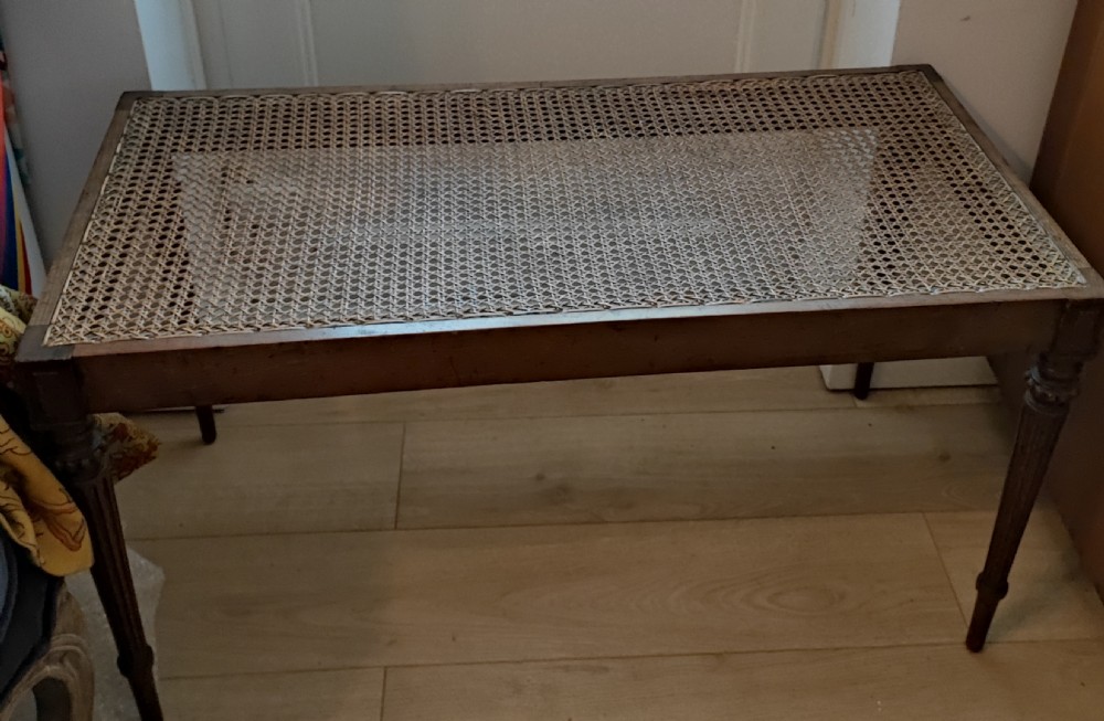 A fine mahogany and Berger window seat or coffee table. View VI