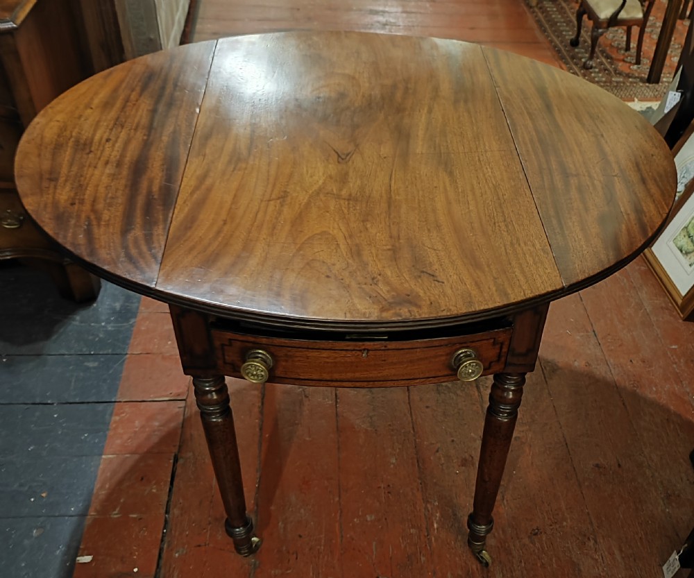 Regency oval Pembroke, lamp table