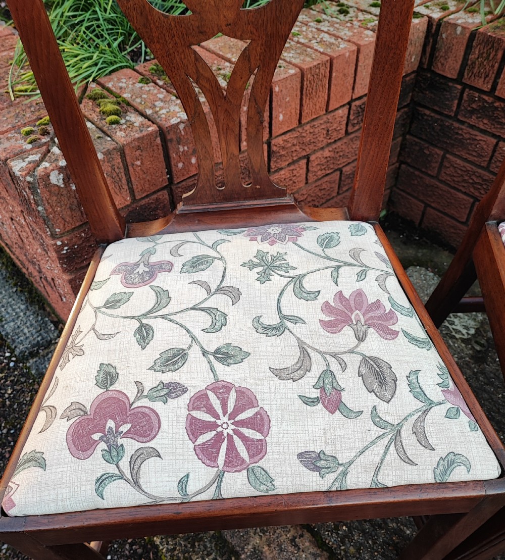 A pair of Chippendale period mahogany side chairs. View III