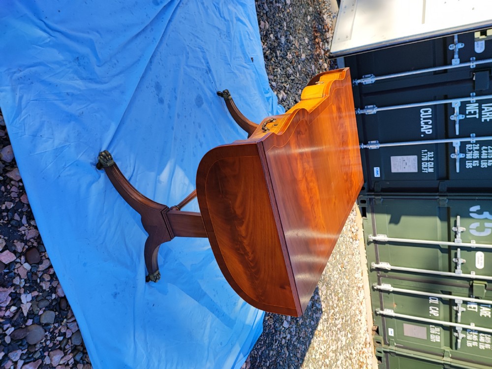 Regency revival inlaid mahogany sofa, table View XXIV