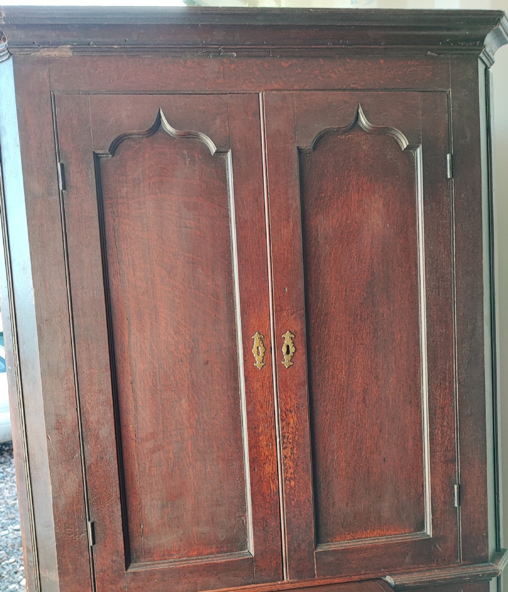 George 111 4 door oak corner  cabinet  18th century View X
