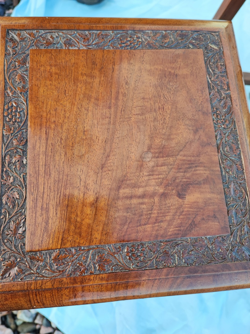 Antique  Anglo Indian Kashmir nest of  four   tables    View VI