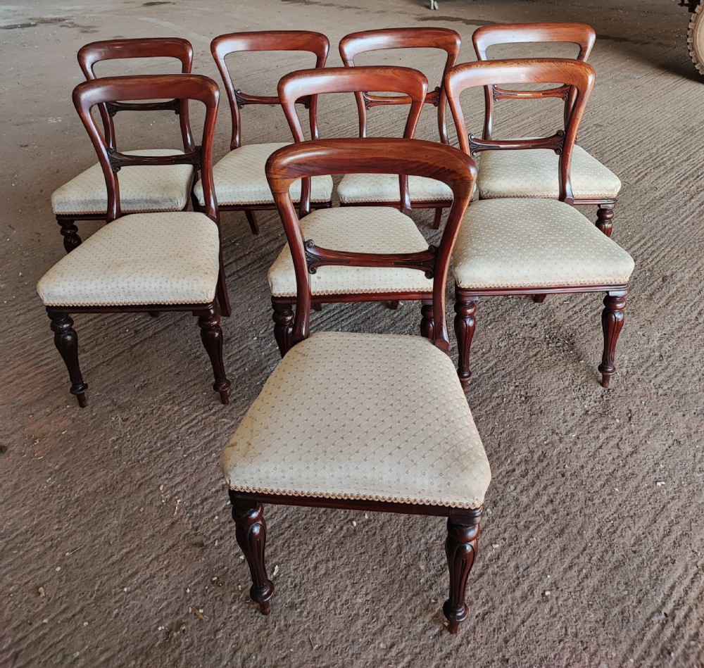 Quality set of 8 Victorian mahogany dining chairs. View VIII