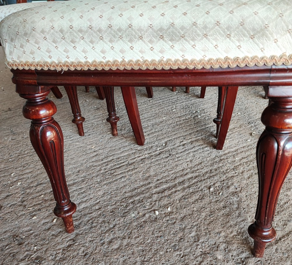 Quality set of 8 Victorian mahogany dining chairs. View XII