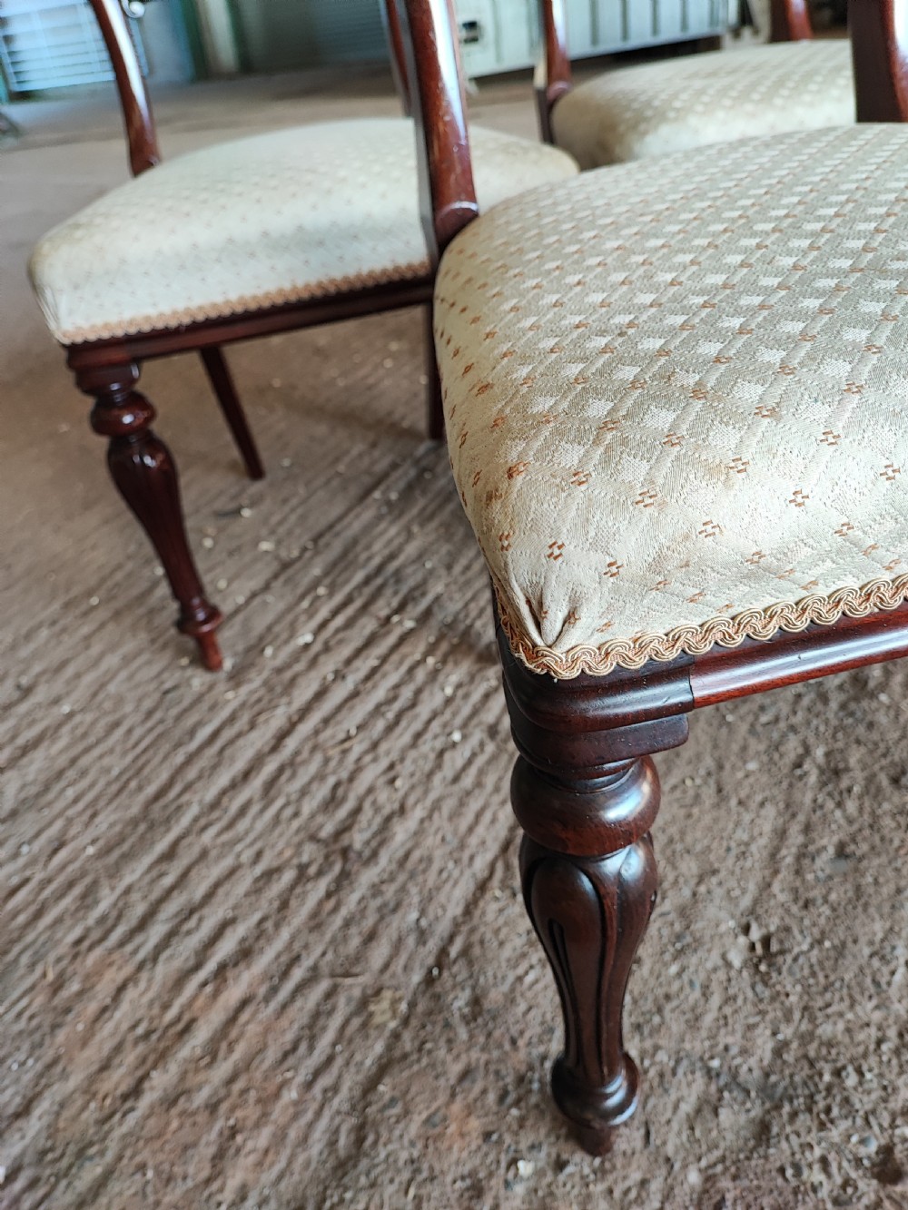 Quality set of 8 Victorian mahogany dining chairs. View XIII
