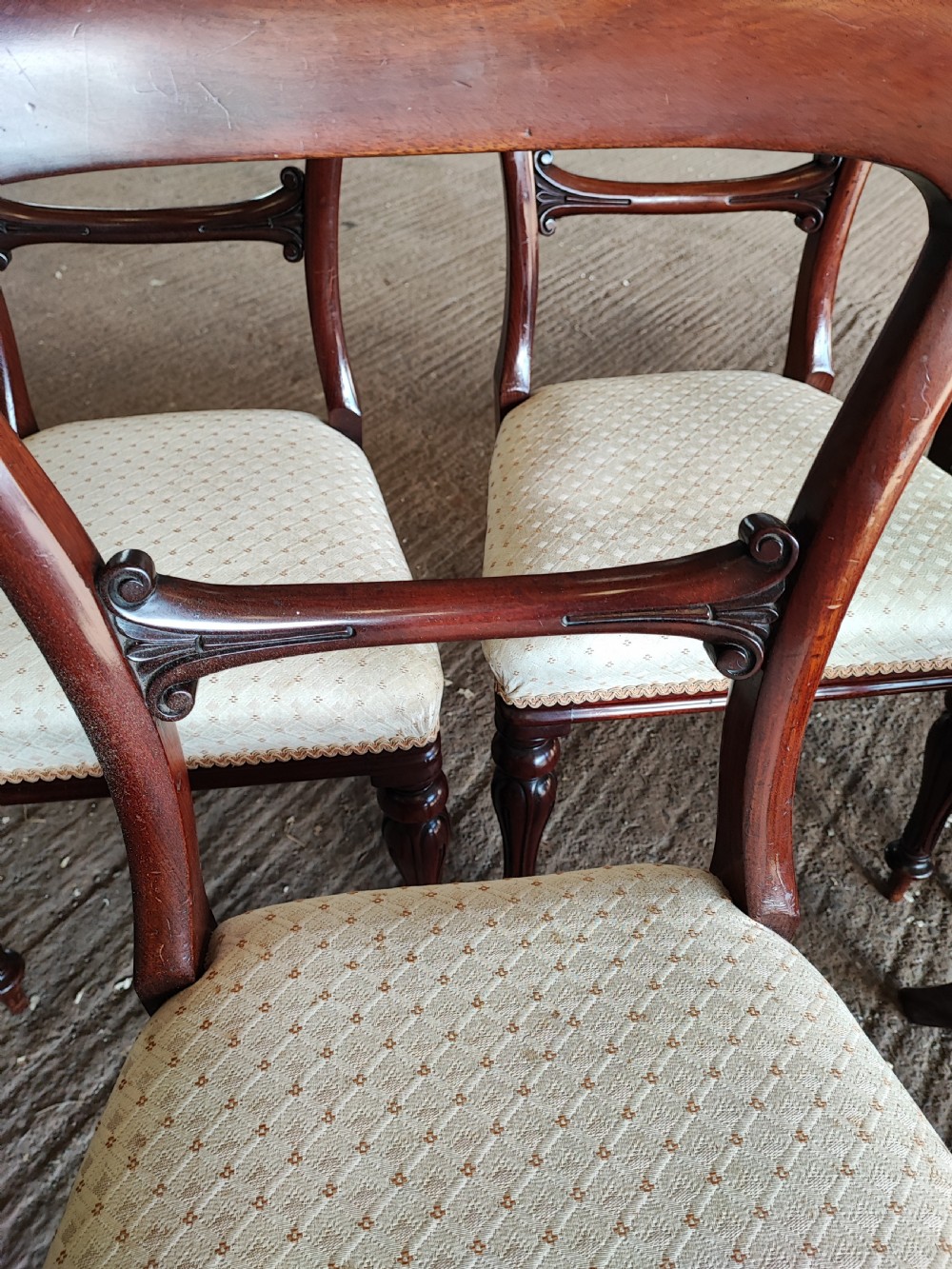Quality set of 8 Victorian mahogany dining chairs. View XIV