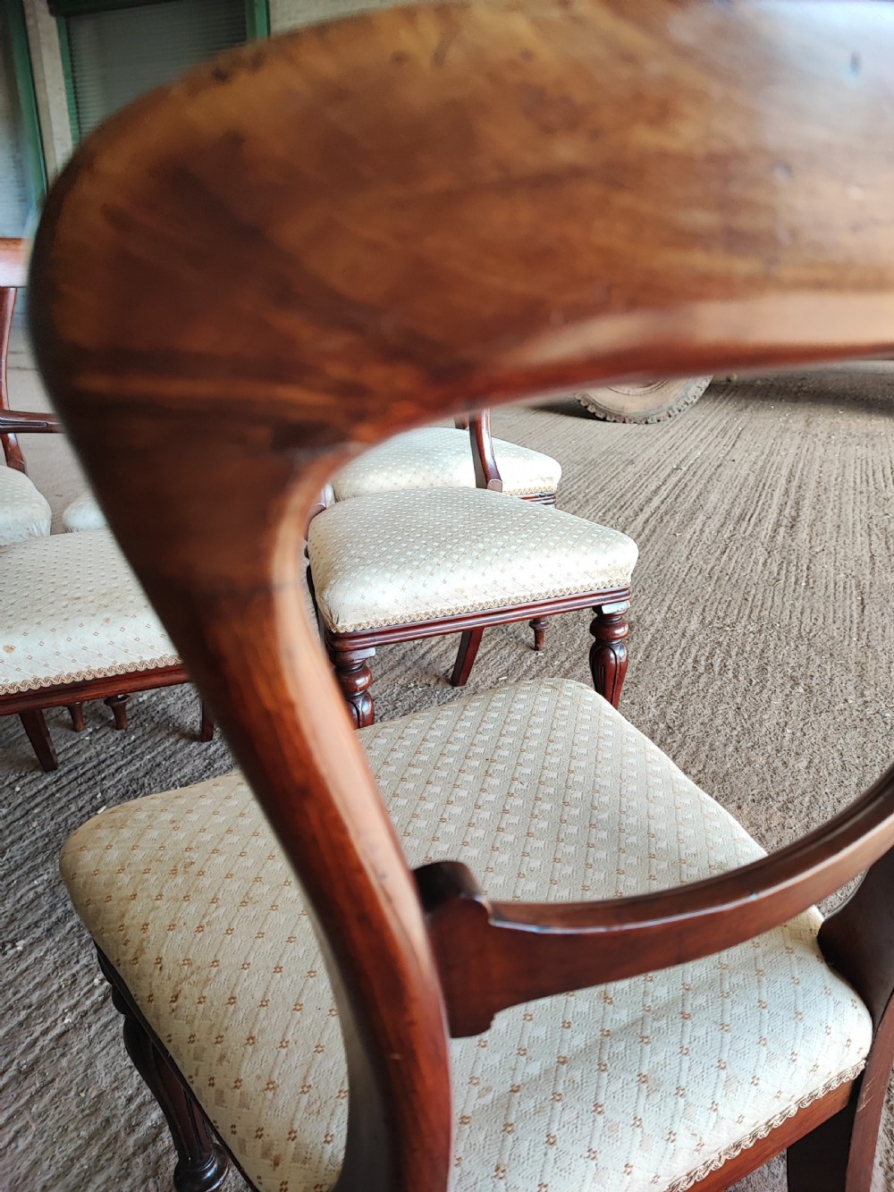 Quality set of 8 Victorian mahogany dining chairs. View XV