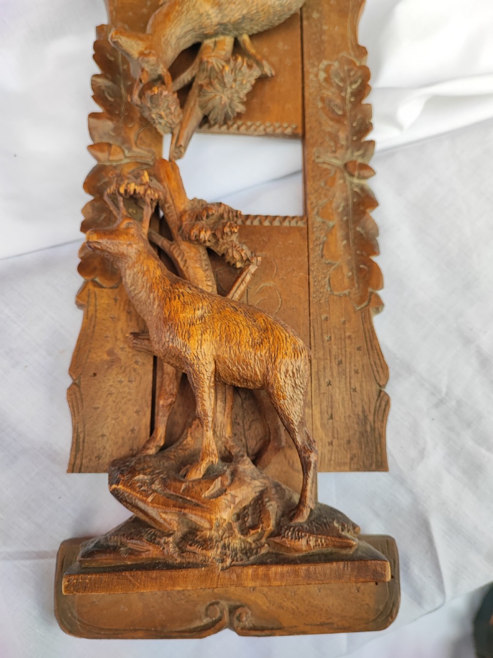 Antique Linden wood Blackforest extending book rack  View V