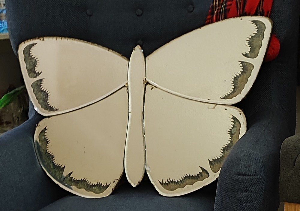Unusual Art Deco butterfly mirror.