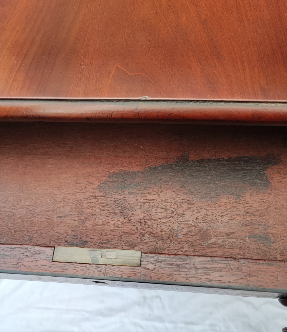 Regency mahogany and ebony sofa table. View XVII