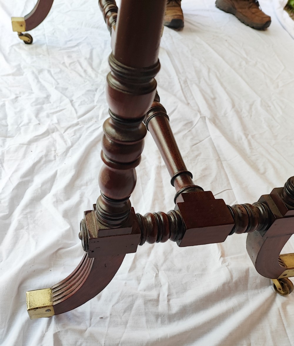 Regency mahogany and ebony sofa table. View XXVI