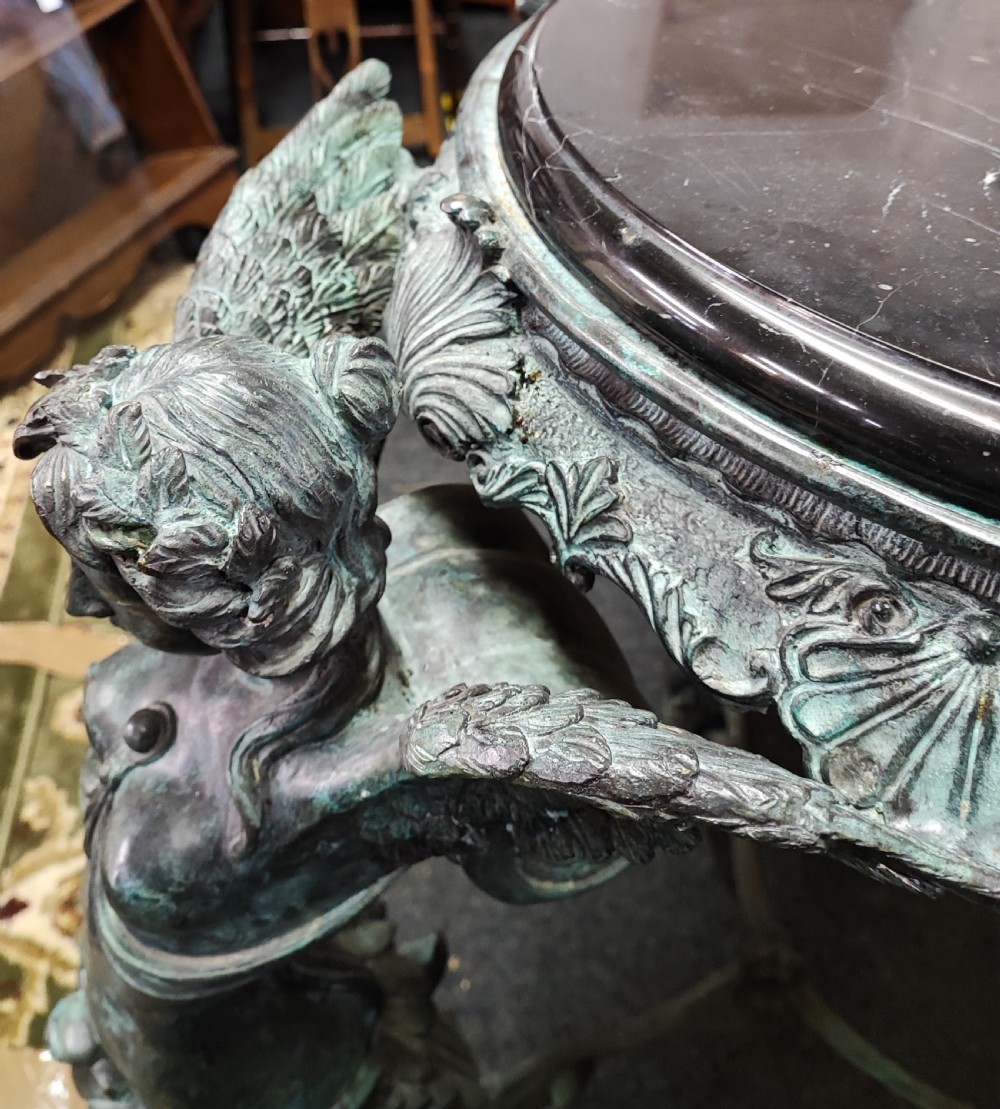 Fine Verdigris bronze and marble  side  centre table  View IV