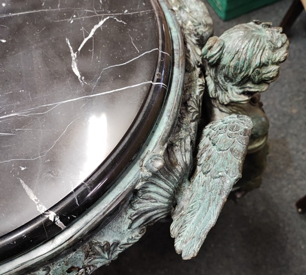 Fine Verdigris bronze and marble  side  centre table  View XIII
