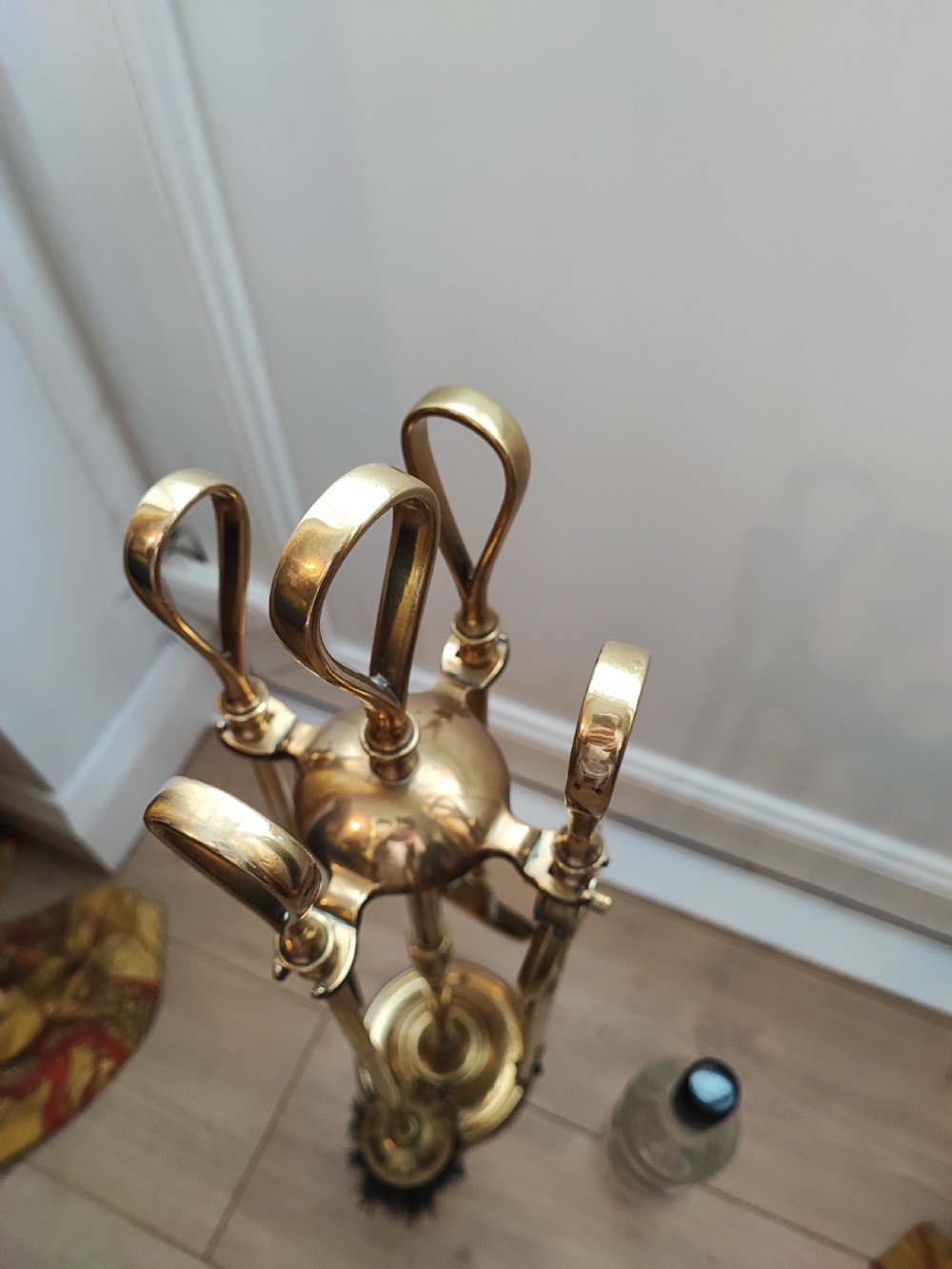 victorian set of brass fire irons View IX