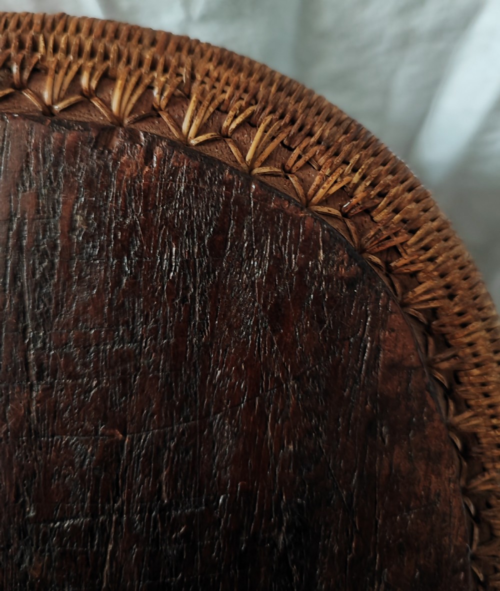 Early 19c basketry made box. View VIII