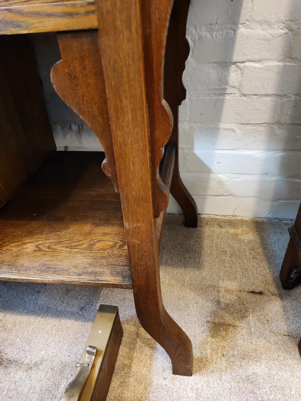 Art's and crafts ash marble top washstand. View VI