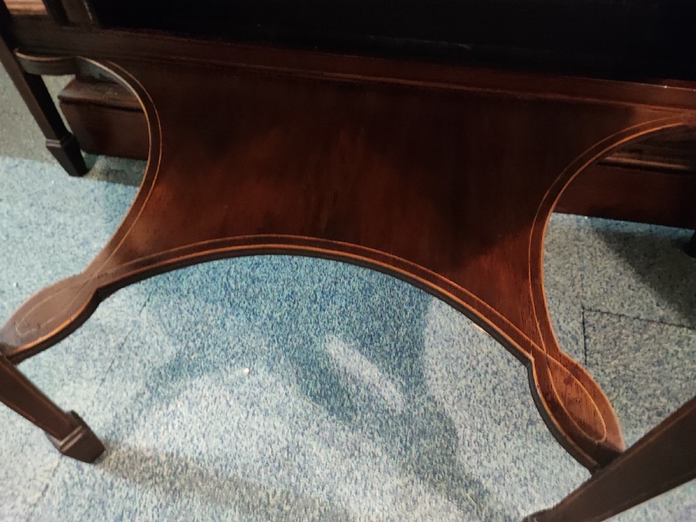 antique pair of inlaid console tables View III
