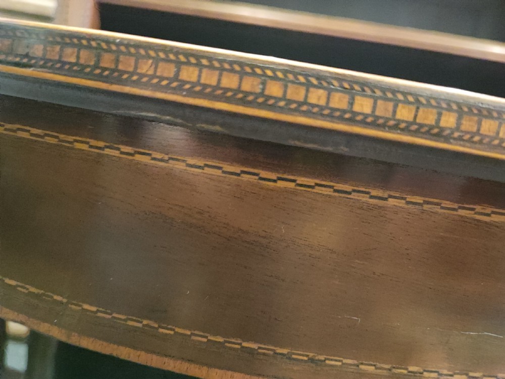antique pair of inlaid console tables View IV
