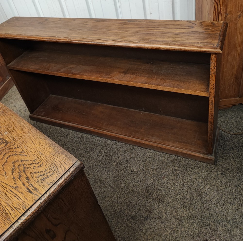 Set of 3 practical oak open bookcases View VII