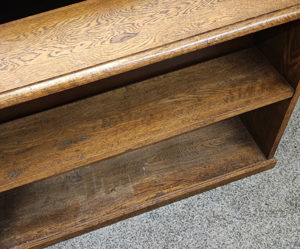 Set of 3 practical oak open bookcases View XII