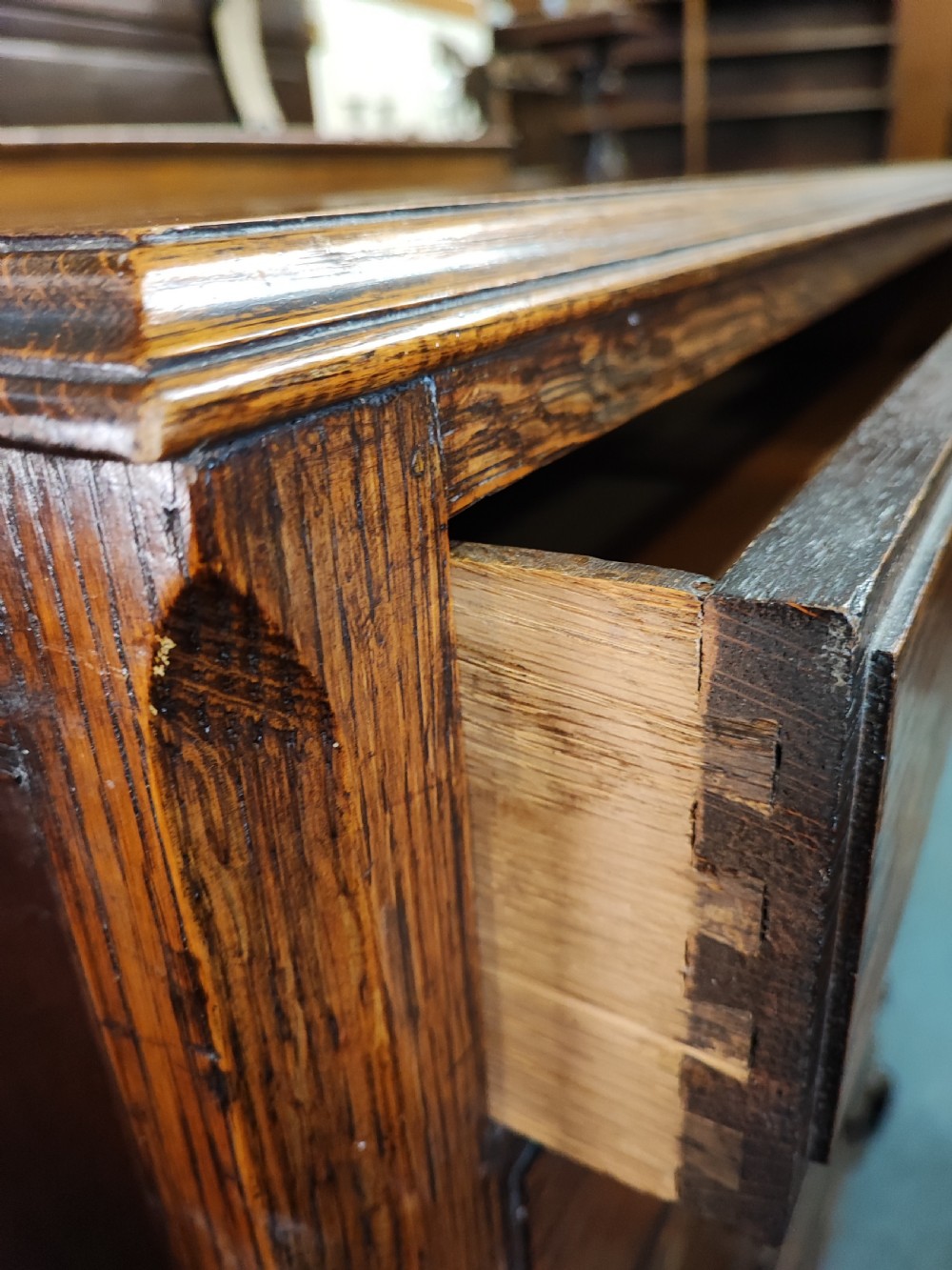 1920s tall oak chest of drawers. View III