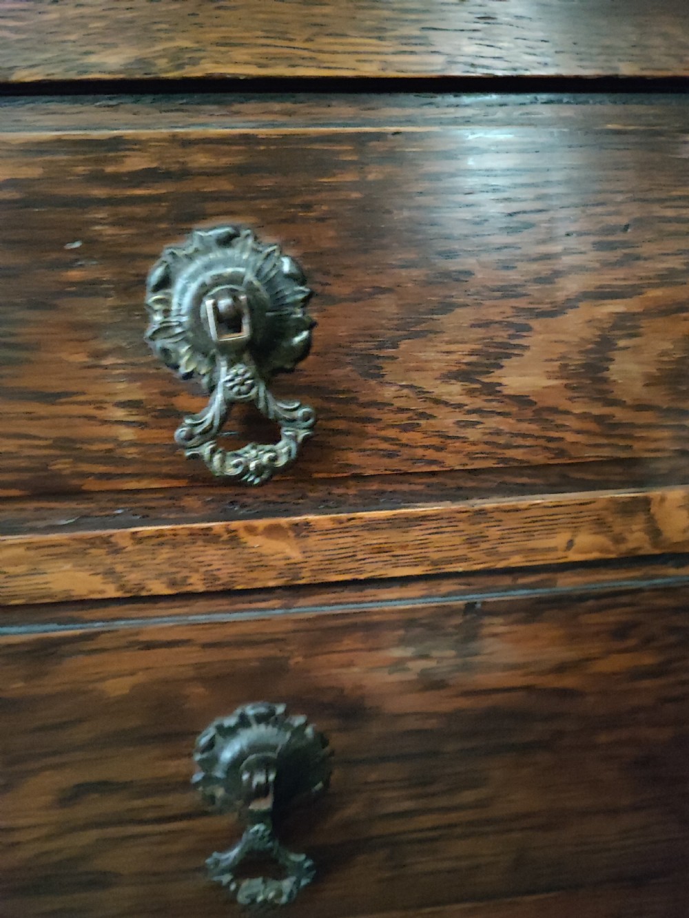1920s tall oak chest of drawers. View XI