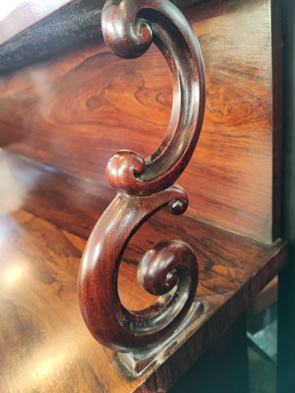 A fine Regency rosewood and paper mache side cabinet. View VII