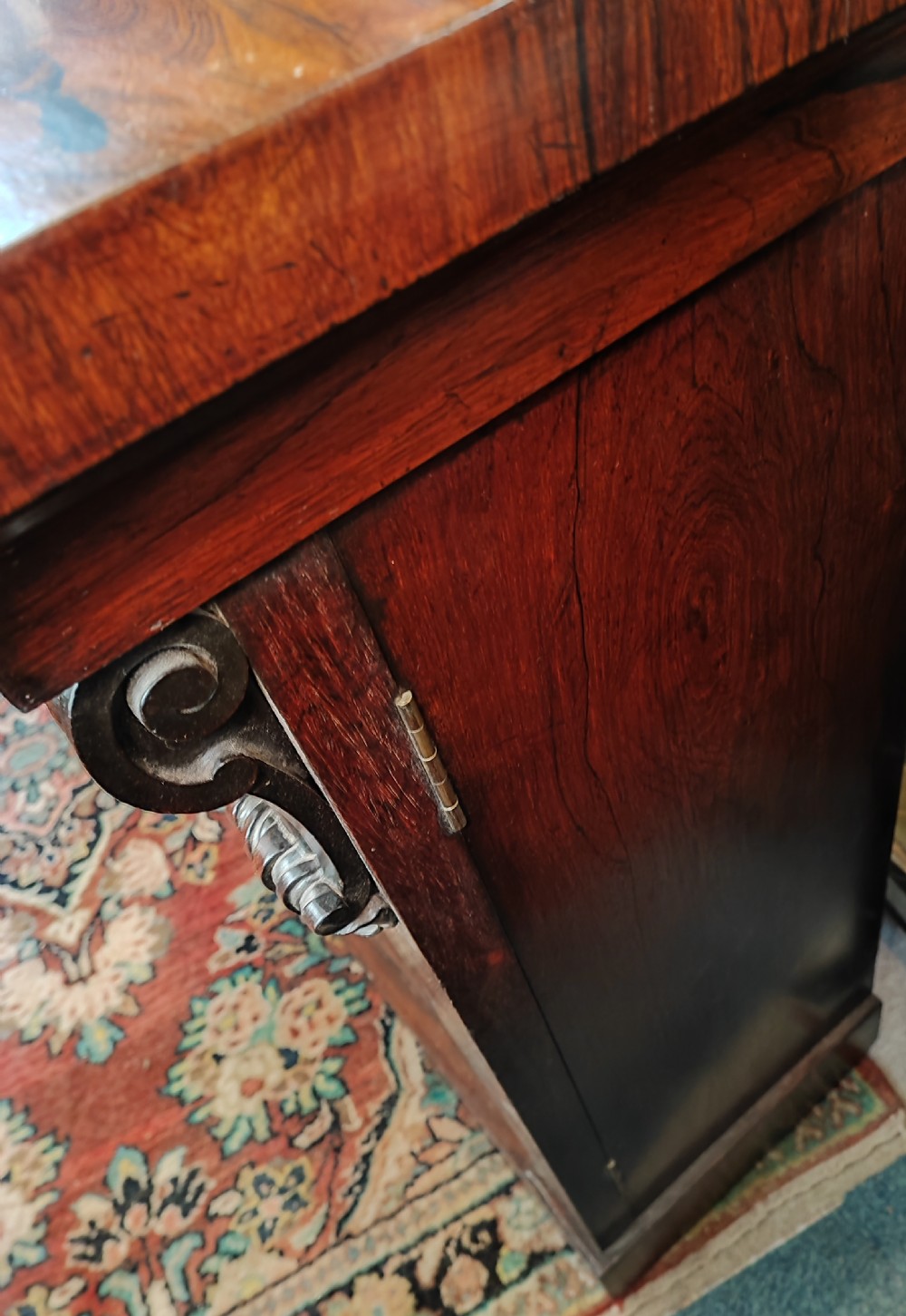A fine Regency rosewood and paper mache side cabinet. View XV