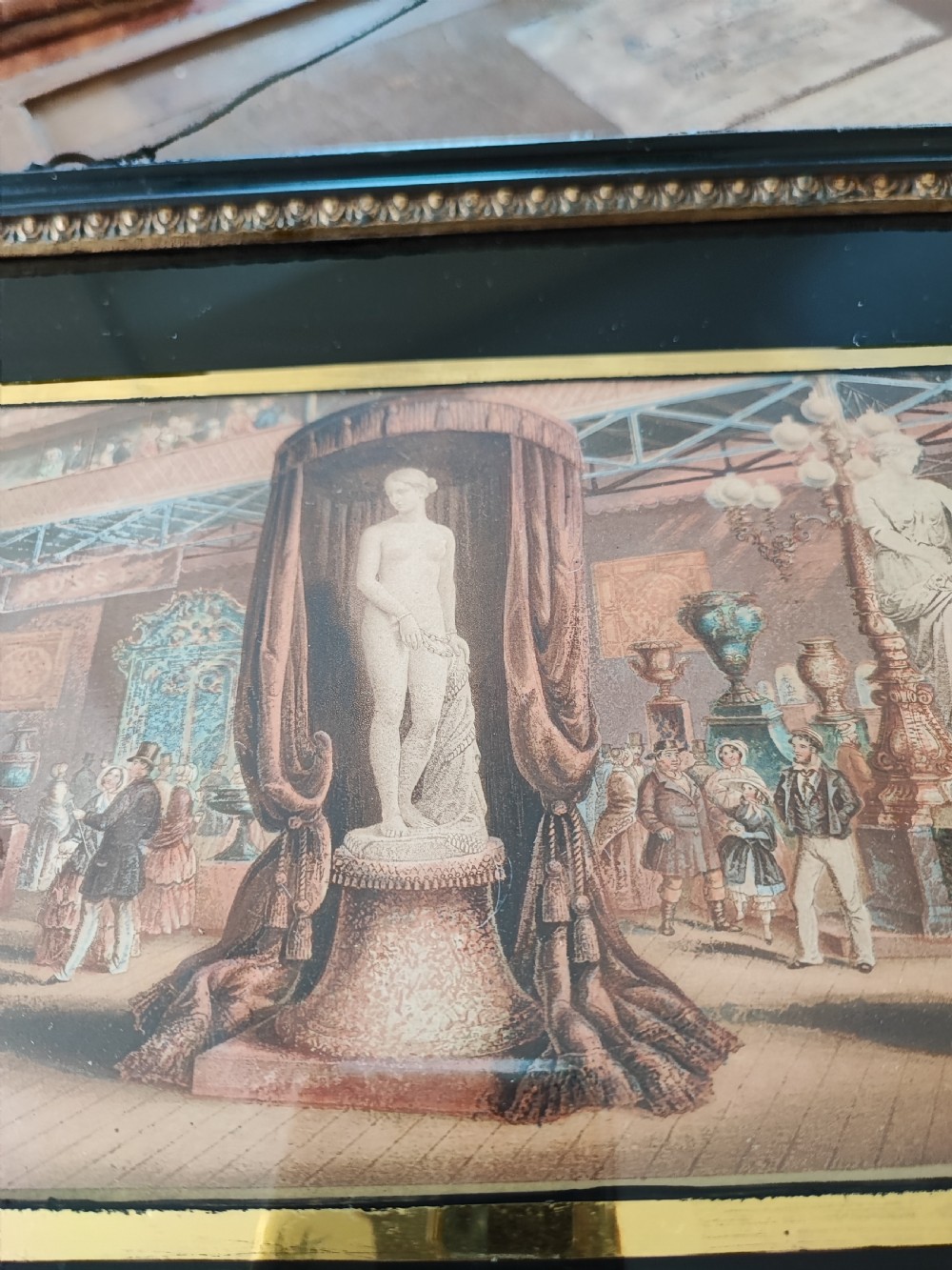 An antique set of 4 prints by George Baxter, 