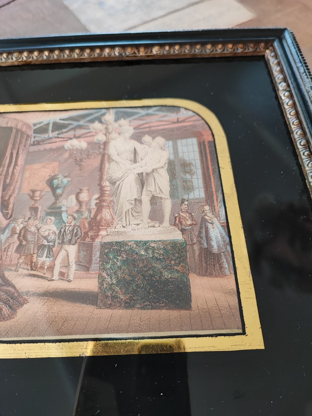 An antique set of 4 prints by George Baxter, 