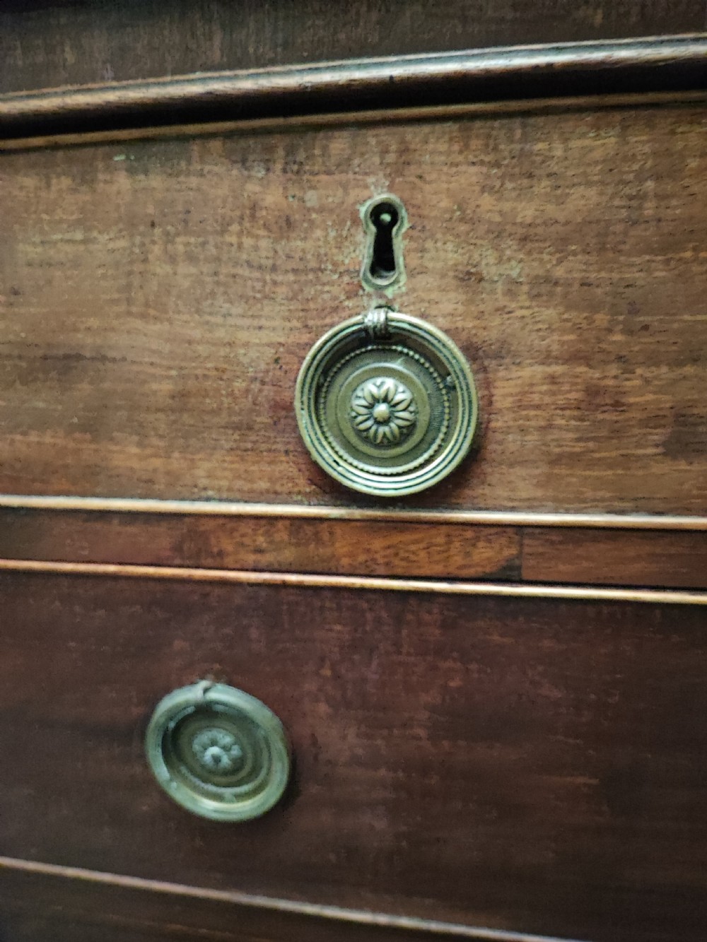   quality small georgian mahogany chest of drawers  View IX