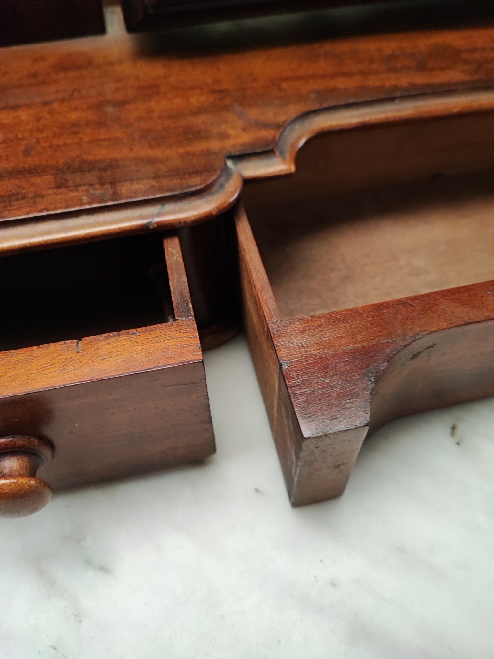 Victorian mahogany dressing table by H Ogden , Manchester. View X