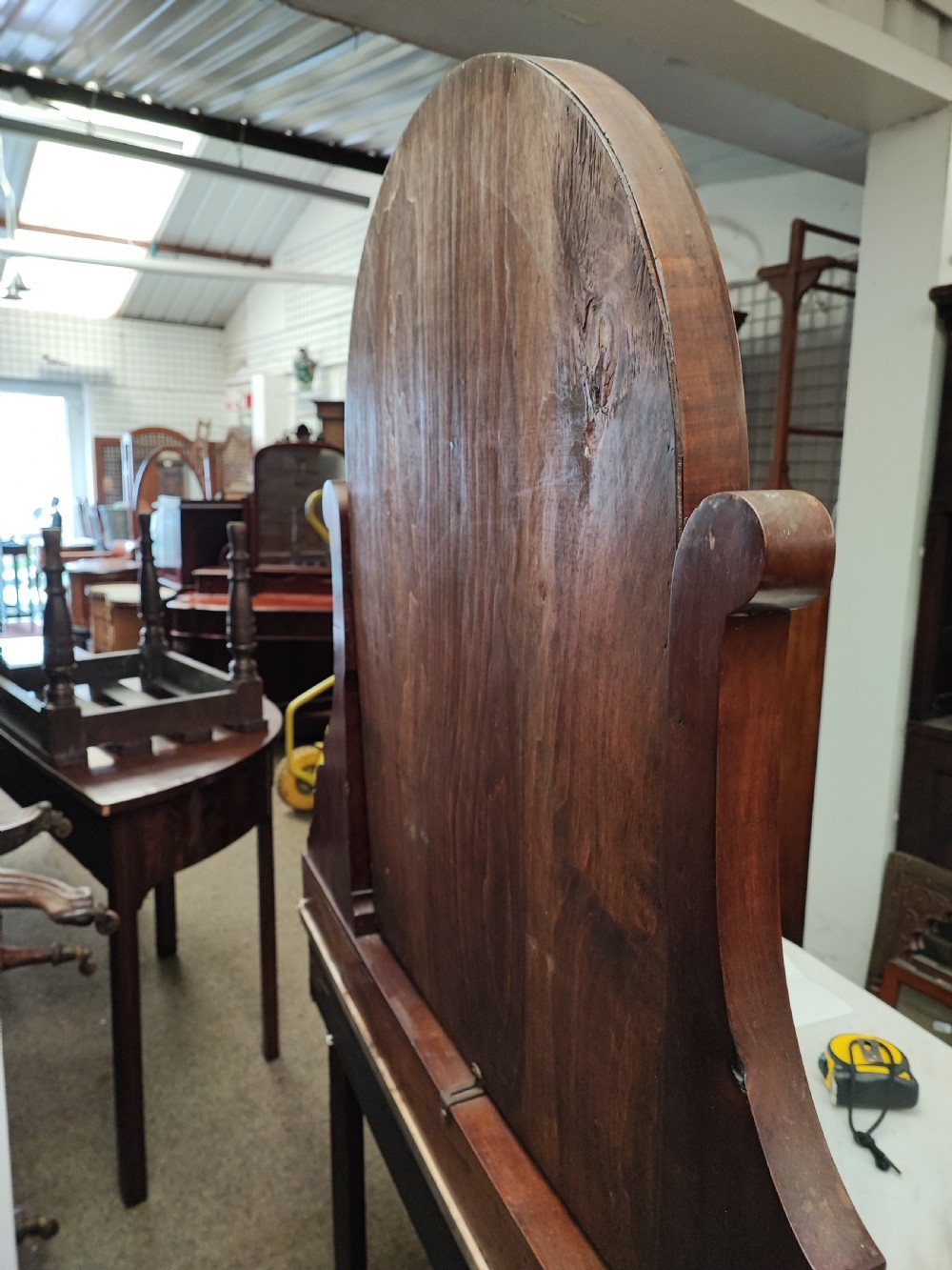 Victorian mahogany dressing table by H Ogden , Manchester. View XVII