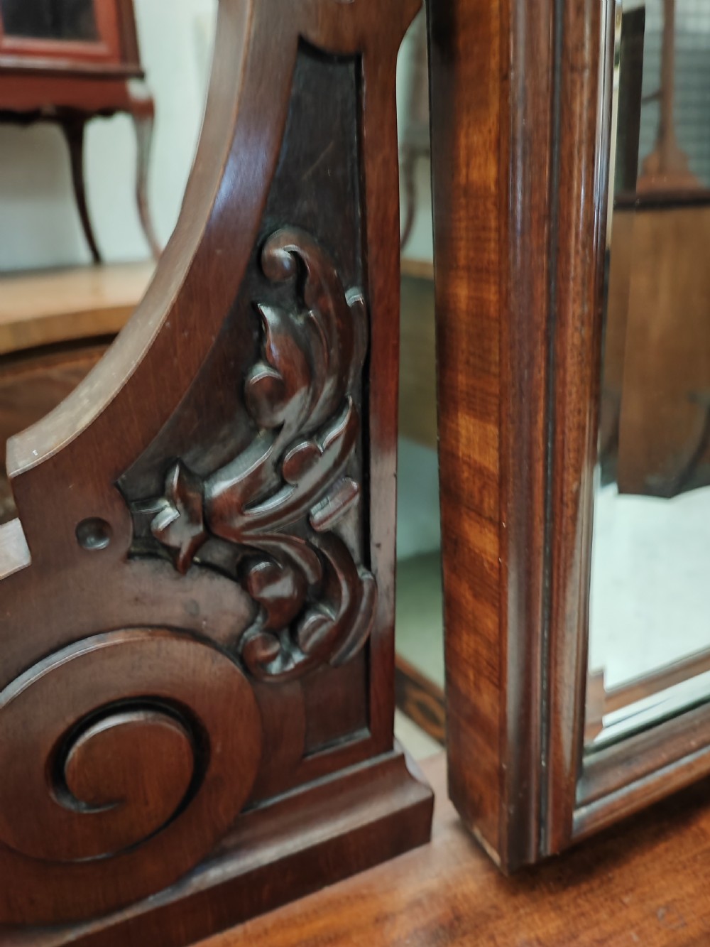 Victorian mahogany dressing table by H Ogden , Manchester. View XIX