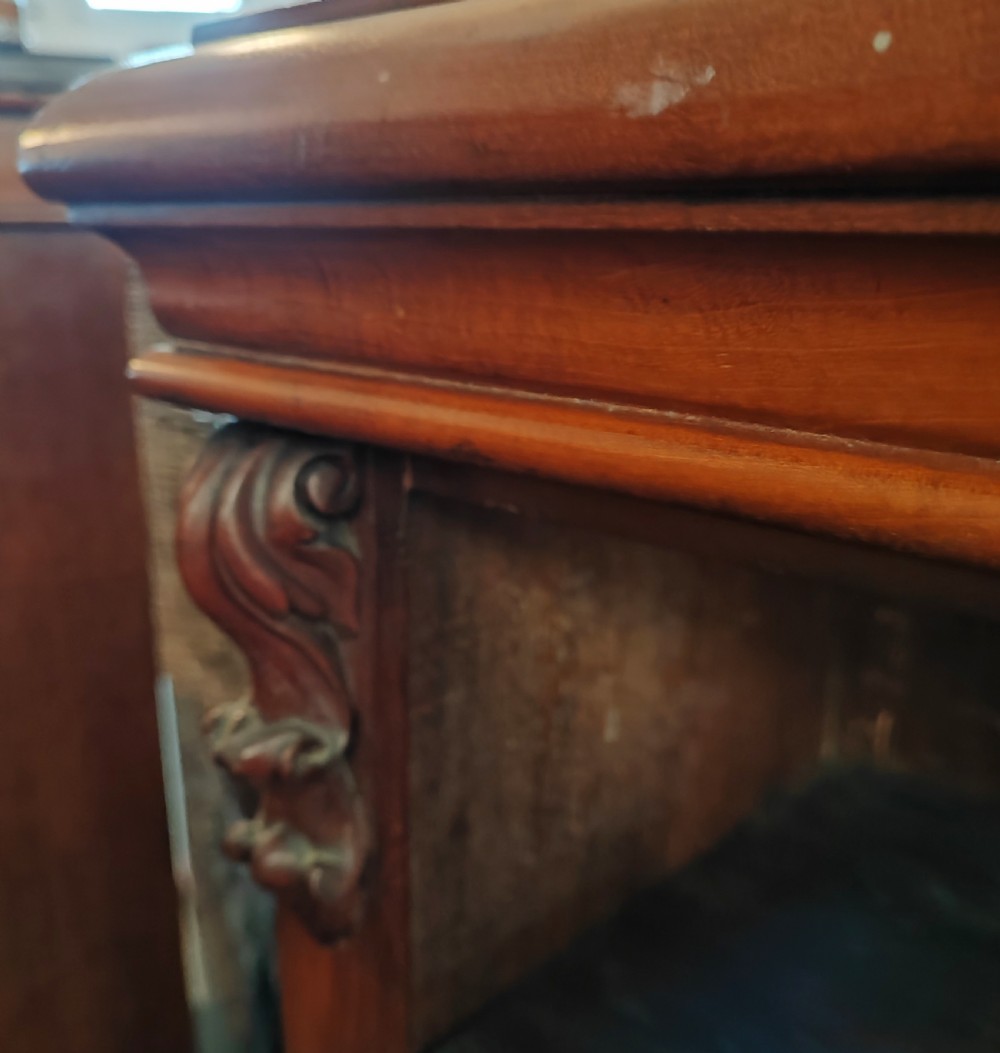 A quality Victorian mahogany open bookcase  View III