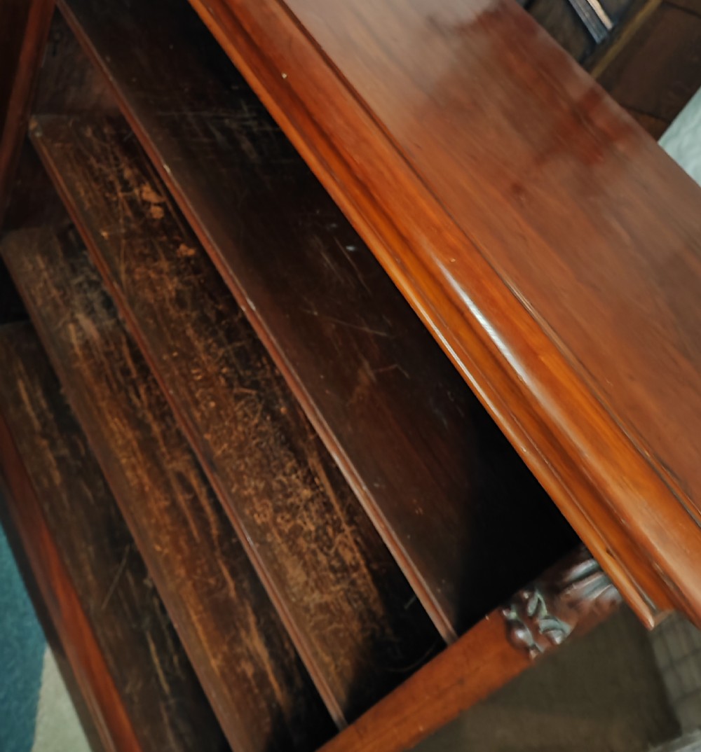 A quality Victorian mahogany open bookcase  View VIII