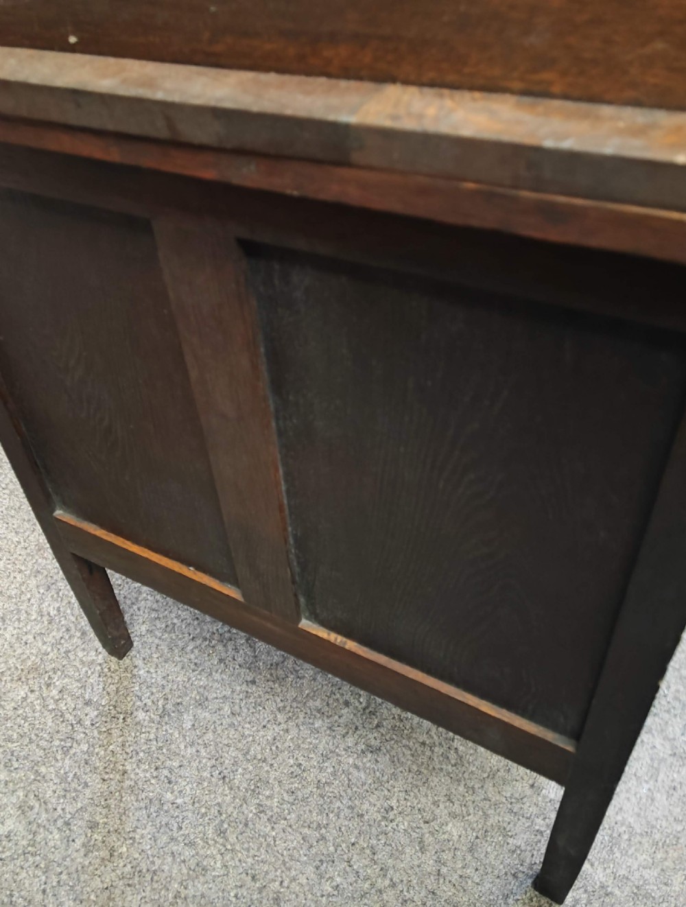 An antique oak roll top desk and chair  View II