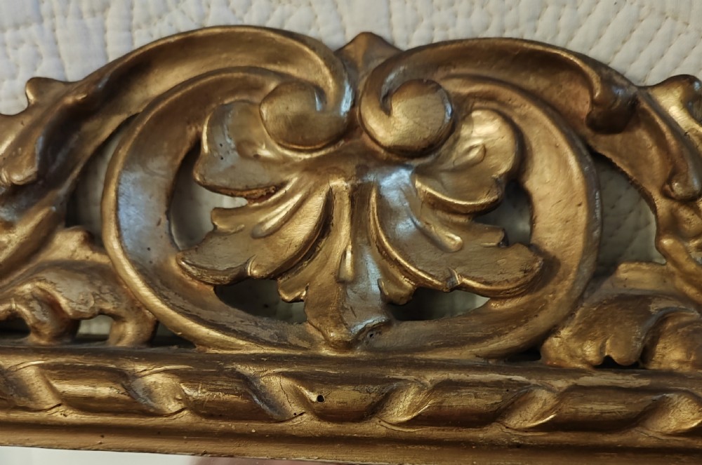 Quality pair of antique giltwood Florentine mirrors. View VI