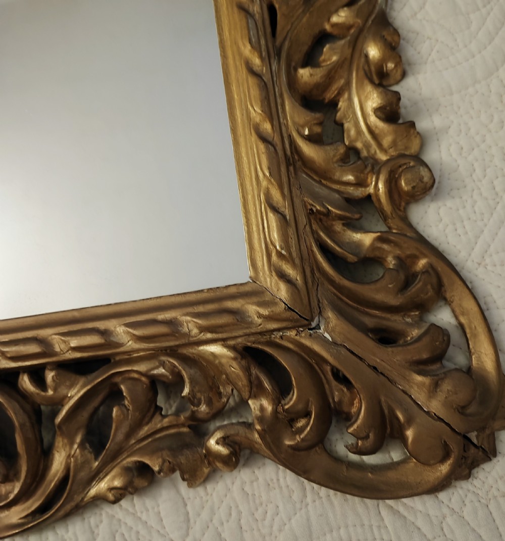 Quality pair of antique giltwood Florentine mirrors. View XVI