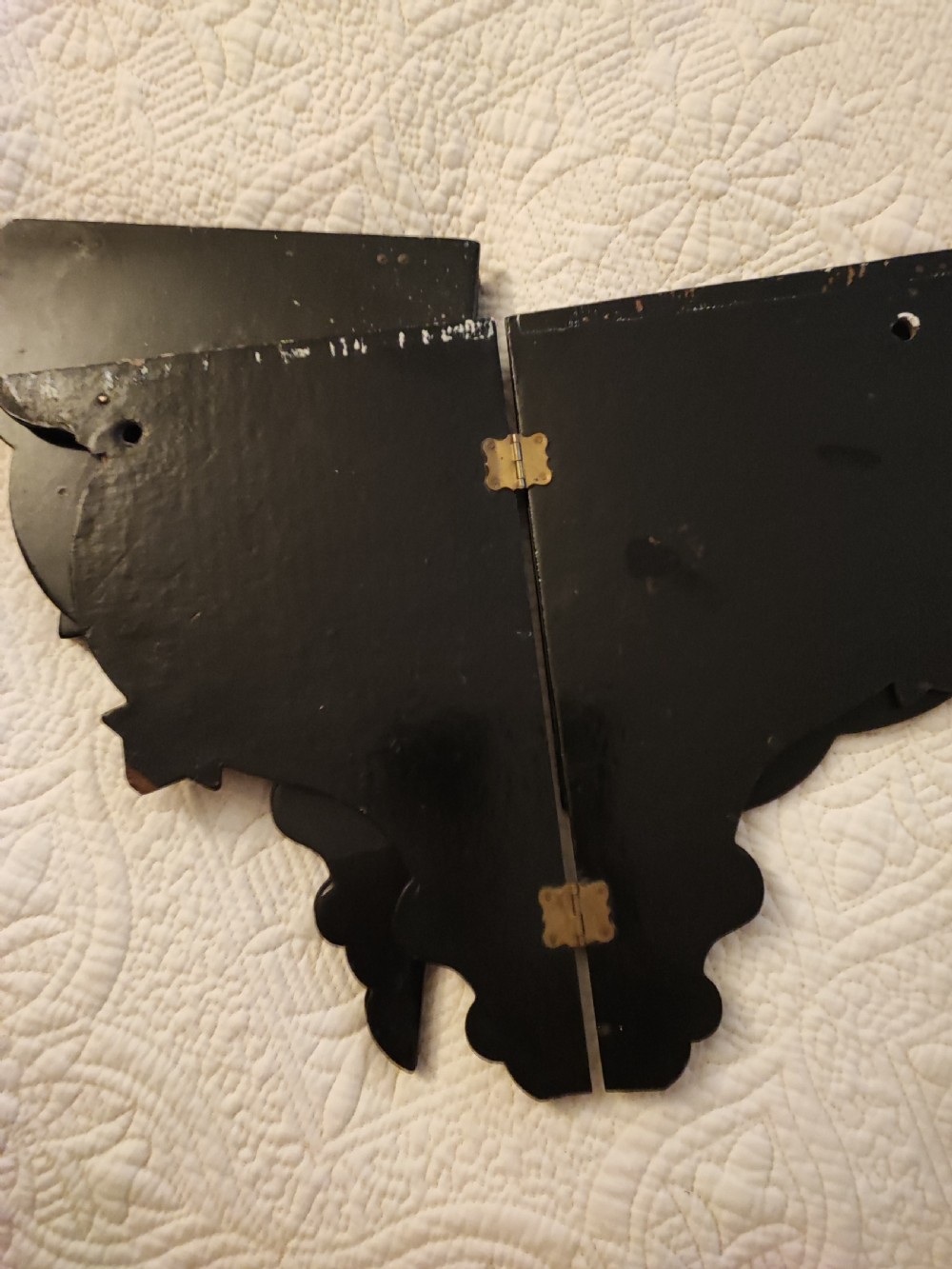 Pair of Antique asthetic movement paper mache wall brackets. View XV