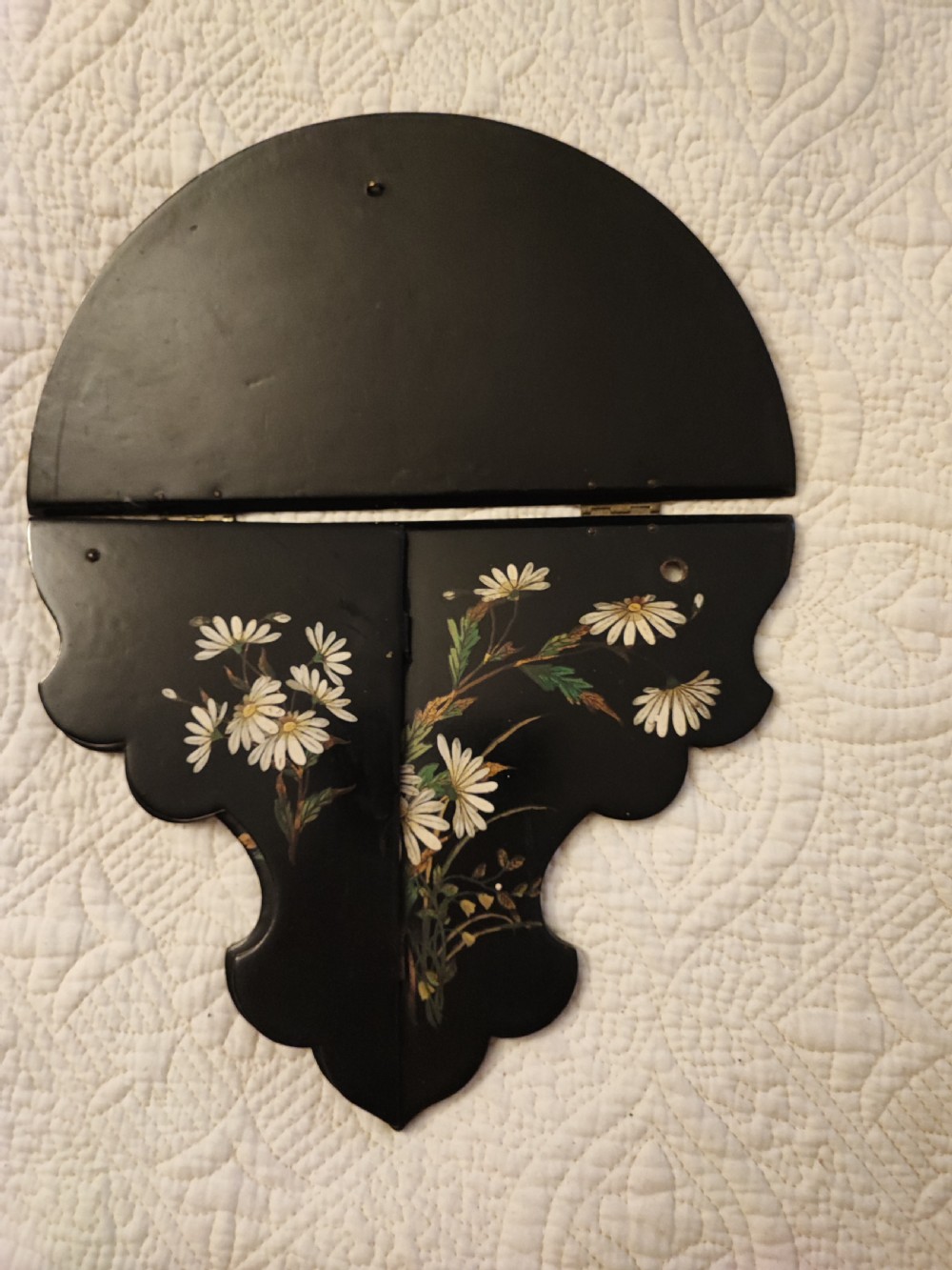 Antique set of 3 asthetic movement paper mache wall brackets. View VIII