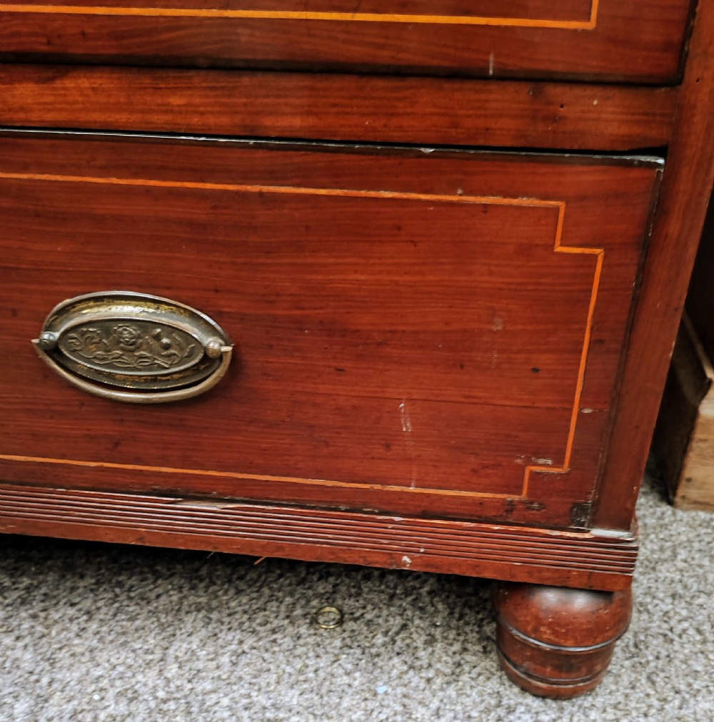 Good Regency inlaid linen press. View X