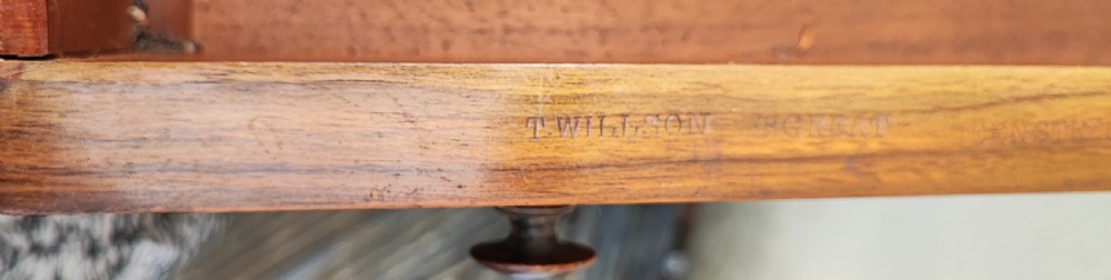 Superb Victorian burr walnut Canterbury whatnot , stamped by T Wilson of London. View IV