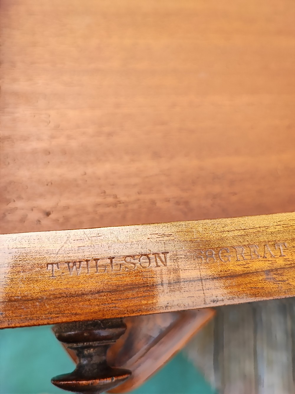 Superb Victorian burr walnut Canterbury whatnot , stamped by T Wilson of London. View XIII
