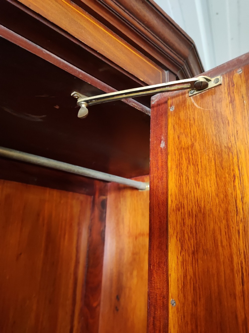 Quality Victorian marquetry inlaid hall cabinet,robe View VIII