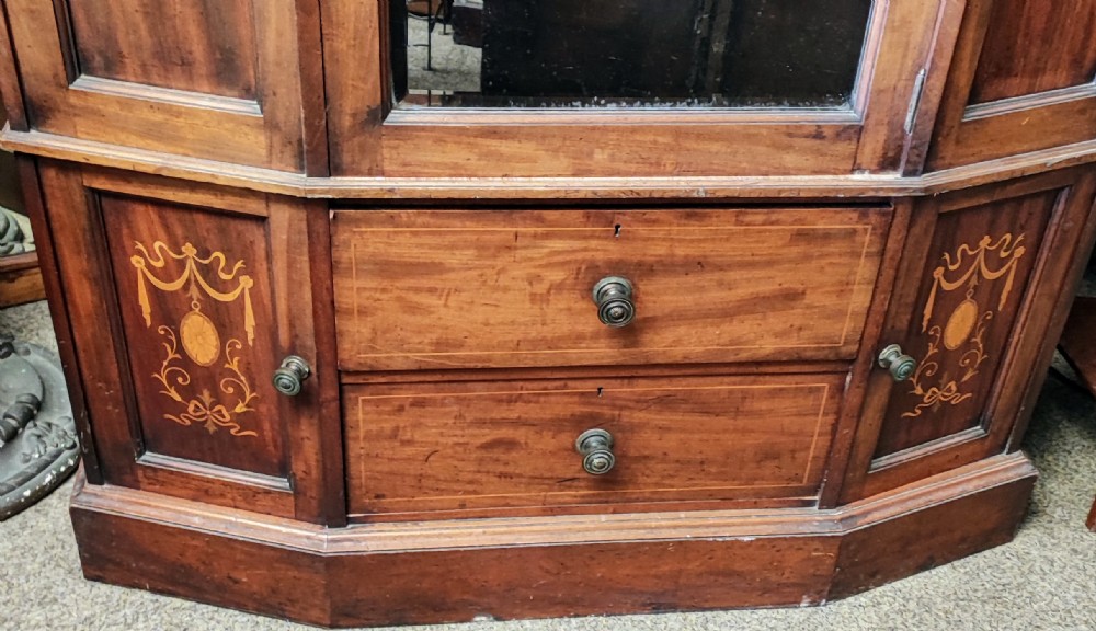 Quality Victorian marquetry inlaid hall cabinet,robe View XII
