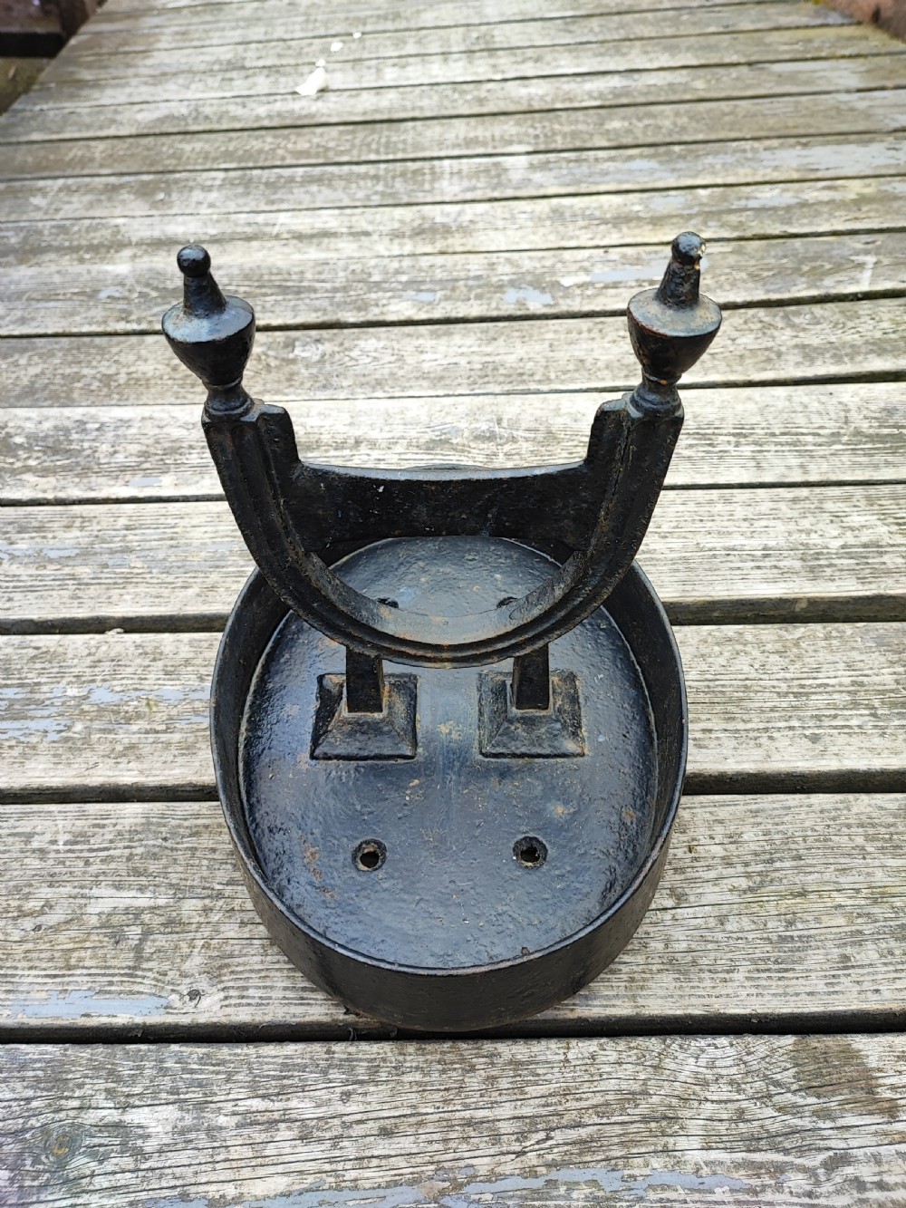 19c cast iron boot scraper.